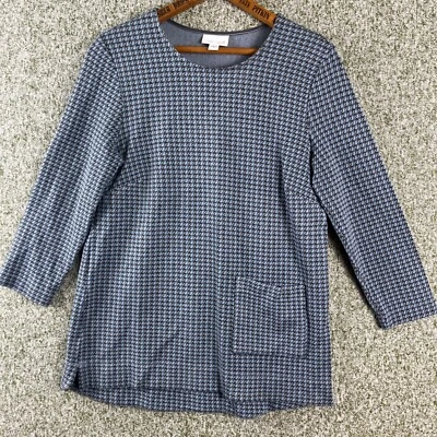 J Jill Ponte Tops Mujer Túnica XS Azul Manga 3/4 Informal Oficina  Foto 1 de 4