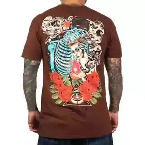 Sullen Clothing "TAKE CARE AZTEC" Mens tee Art Collective tattoo Maroon - Picture 1 of 3