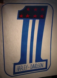 HARLEY DAVIDSON MOTORRAD #1 RWB VINTAGE 70er BIKER BÜGELBILD TRANSFER B-6 - Bild 1 von 2