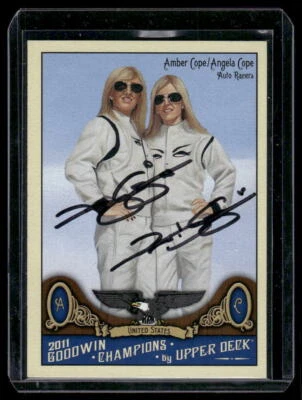 Signed 2011 Upper Deck Goodwin Champions #186 Amber Cope / Angela Cope - Image 1 of 2
