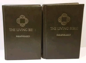 The Living Bible Paraphrased Tyndale Hardcovers Lot of 2 - Picture 1 of 23