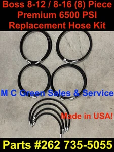 BOSS DRAG PRO REAR SNOW PLOW 8'-12' & 8'-16' SNOWPLOW 6500 PSI HD HOSE KIT USA!! - Picture 1 of 1