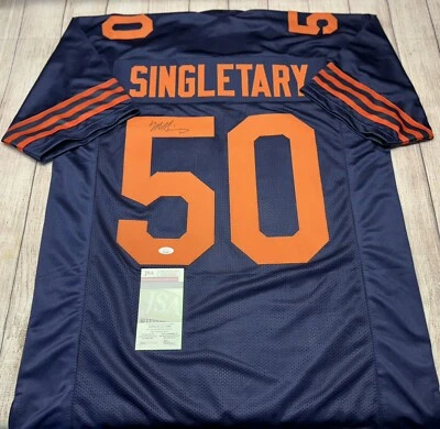 CHICAGO BEARS MIKE SINGLETARY SIGNED CUSTOM THROWBACK JERSEY JSA COA!!! - Image 1 of 2