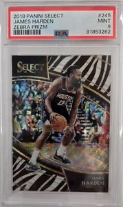 Select James Harden Zebra Prizm #245 2018 PSA 9 - Imagen 1 de 2