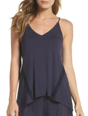 Camiseta y pantalón tejido Natori FEATHERS ESSENTIALS azul noche encaje modal XL Foto 1 de 4