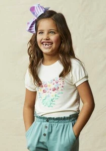 NWT Matilda Jane Enchanted Garden Garden Party Floral Heart-Print Tee Size 16 - Picture 1 of 3