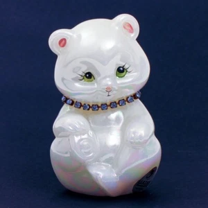Calendario Fenton Oso TOPACIO DICIEMBRE Opalescente Perlado Firmado P Fleak - Imagen 1 de 6