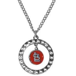 MLB St. Louis Cardinals Rhinestone Necklace 18" - Picture 1 of 1