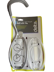 Delta Single Fahrrad Wandhalterung Gepäckträger mit Reifenablage - Einzelbike - Silber & Grau - Bild 1 von 2