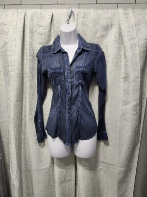 Camisa New Look 100 % algodón azul manga larga abotonada Foto 1 de 4