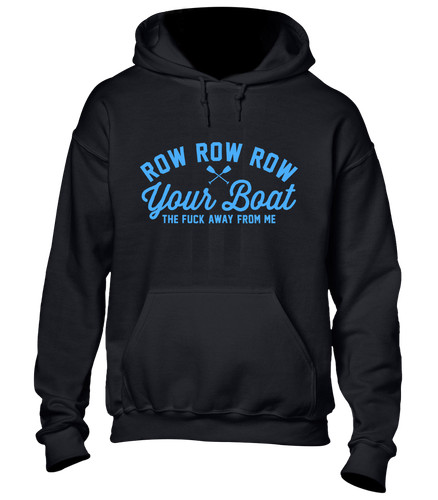 RHUDE FELPA CON CAPPUCCIO ROW YOUR BOAT DIVERTENTE SCHERZO SARCASTICO DESIGN RUDE REGALO TOP