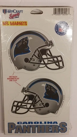 NFL Carolina Panthers 3 Piece Die Cut Magnet Set, NEW HELMETS Cover