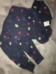 one piece pajamas boy girl 9-10 year old 134-140cm navy hamsa heart Christmas - Picture 1 of 4