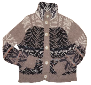 FREE PEOPLE Multicolor Wool-Blend Cardigan Sweater SMALL - Picture 1 of 12