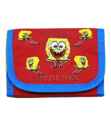 Nickelodeon Bob Esponja Pantalones Cuadrados Niños Niño Unisex Triple Cartera Rojo Azul  Foto 1 de 3