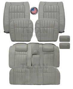 Cubierta de asiento de repuesto gris cuero sintético perforado para Chevy Impala SS 1994-1996 - Imagen 1 de 68