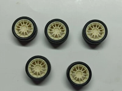Cerchi wheels Evocorse + pneumatici rally scala 1/24 Transkit  Rally - Tuning  - Immagine 1 di 2