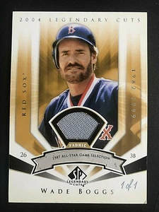 Wade Boggs 2004 Upper Deck SP Legendary Cuts Jersey Fabric #d 1/1 One of One HOF - Picture 1 of 4