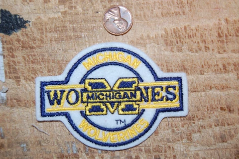 Michigan Wolverines 3 5/8" Banner Logo Patch College Cover