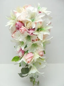 Brautstrauß Wasserfall Cascade Blumenstrauß Hochzeit Braut Strauß Blume - Bild 1 von 1
