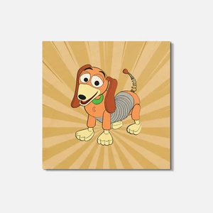 Montaña rusa cuadrada de madera Toy Story dibujos animados Slinky Dog de 4"" X 4"" - Imagen 1 de 3