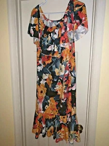 NWT LULAROE Brand New CICI dress Ruffle Flair Top Picasso Water Color XL ❤️tw4j6 - Picture 1 of 7