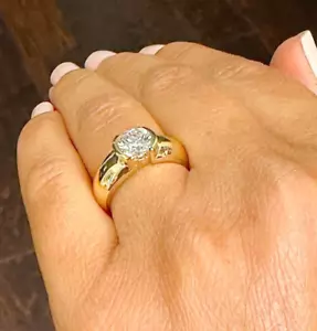 IGI Certified 14k Yellow Gold Round Diamond Engagement Ring Bezel Solitaire 1.20 - Picture 1 of 11