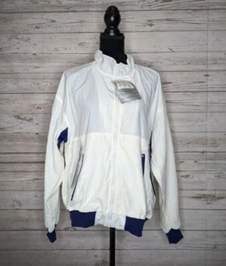 Starbus Vintage 80s Windbreaker Adult Large Off White Plain Deadstock NWT - Picture 1 of 9