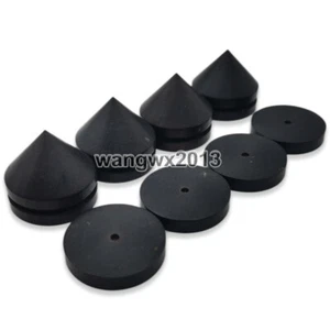 4pcs  25mm Ebony Speaker Spike Base Pad Amplifier Isolation Stand Feet #Black2 - Picture 1 of 11