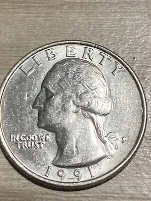1991 P Washington Quarter Error DDO & DDR  Strong LIBERTY, Eagle Beak And Wing - Image 1 of 4