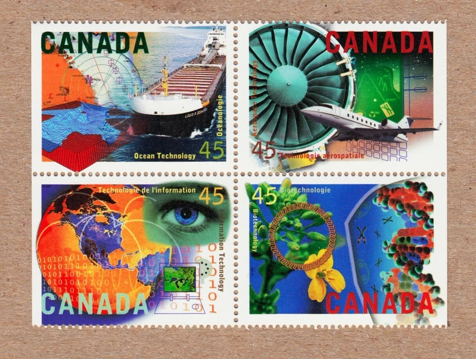 OCEAN AEROSPACE BIO INFORMATION = Canada 1996 #1595-1598 Block of 4 MNH - Изображение 1 из 1