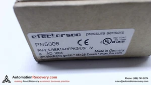 EFECTOR PN5006 ELECTRIC PRESSURE MONITOR 36VDCF 250MA, NEW #163819 - Picture 1 of 5