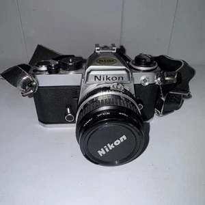 Nikon FE silver 35mm film camera SLR body From JAPAN - UNTESTED NICE CONDITION - Picture 1 of 15