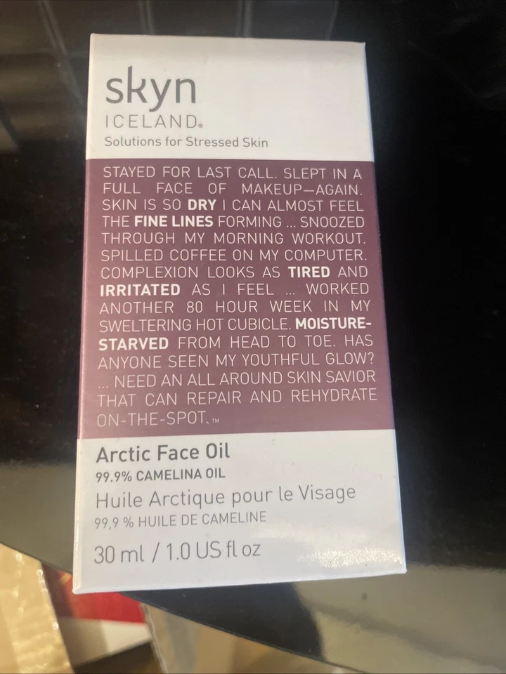 Soluciones de aceite facial Skyn ICELAND Arctic para pieles estresadas ACEITE DE CAMELINA 1 OZ NUEVO EN CAJA Foto 1 de 2