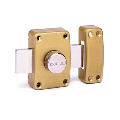 Verrou de securite de porte targette a bouton Alpha-BRICARD - Photo 1/2