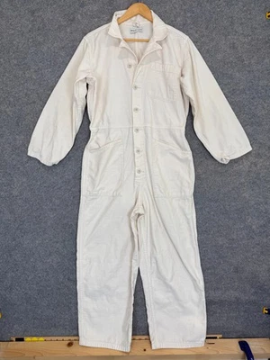 Macacão Madewell x As Ever Feminino Grande Branco Inspirado nos Anos 60 Denim - Imagem 1 de 4