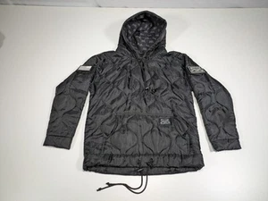 Grunt Style Men's S Quilted Jacket Full Zip Hooded Black Puffer Cinch Waist - Picture 1 of 12
