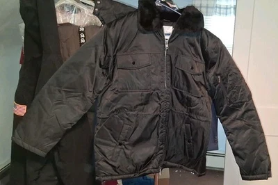 Vintage Mens Sears Work Leisure  Coat Bomber Black Jacket Large 42-44 - Image 1 of 4