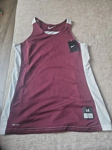 NIKE Womens Reversible Basketball Jersey | Maroon | 626725 670 | NWT Med - Picture 1 of 6