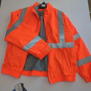 North End Hi-Vis Jacket Mens XL Safety Orange 3M Scotchlite Reflective Class 2 - Picture 1 of 10