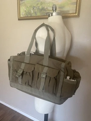 Tommy Bahama Bolso de Lona Diario Verde Nuevo con Etiquetas Bolsillos Hombre Pañal Hombro Llevar a cabo Foto 1 de 4