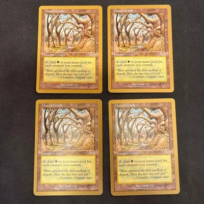 Mtg Gaea'S Cradle Gold Frame Set Of 4 - Image 1 of 4