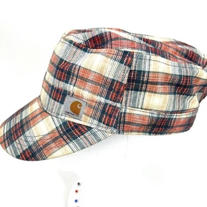 Carhartt Womens Flannel Plaid Flat Cap Hat One Size Fits Most Adjustable - Picture 1 of 9
