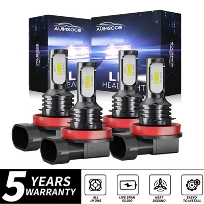 10000K LED Headlight Light Bulbs Kit For Infiniti EX35 Sport Utility 2008-2012 - Image 1 of 4