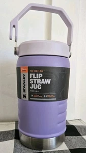 NEW! Stanley IceFlow Flip Up Straw Jug with Handle 40 oz. Twist On Lid Purple - Picture 1 of 9