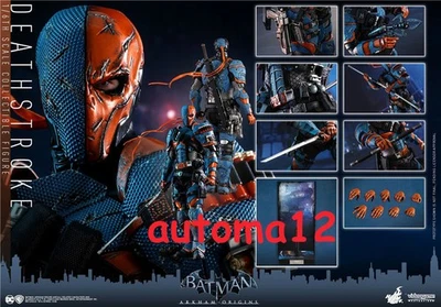 1/6 Hot Toys Figure DC Batman Arkham Oringis Deathstroke VGM30 Model Statue - Image 1 of 4