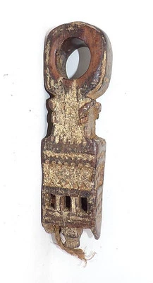 ALÇA CHURN DE MANTEIGA ESCULPIDA EM MADEIRA NEPALESA - GHURRA - SÉCULO 19 - ÓTIMA SUPERFÍCIE - Imagem 1 de 4