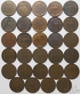 (29) 1864-1870 Two Cent 2c Bronze Pieces 25968 - Picture 1 of 12
