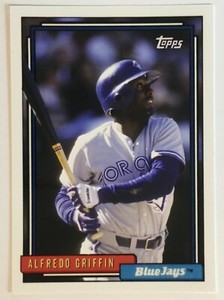 1992 Topps Alfredo Griffin Custom Card That Never Were Toronto Blue Jay WS Champ