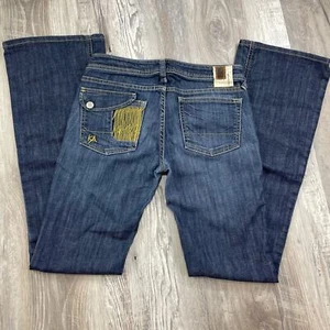 Karmel Alden 26  Jeans Low Rise Flare Flap Pocket Blue Denim Vintage 3kas8169 - Bild 1 von 12
